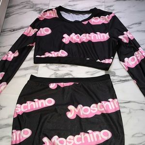 Moschino Barbie 2015 2 piece top and skirt 💕💕